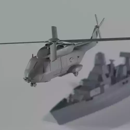 NH90 NFH navy helicopter 3D print model