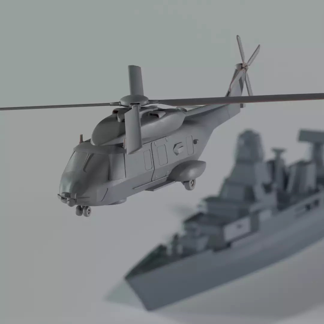 NH90 NFH navy helicopter 3D print model_0