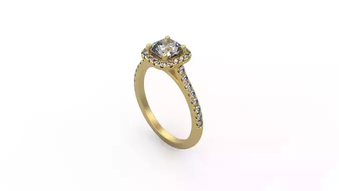 Woman Solitaire Ring 639