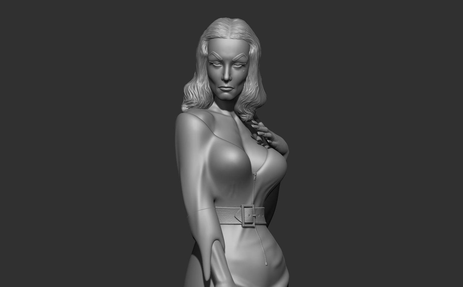 Vampira Vintage Figure 3D print model_2