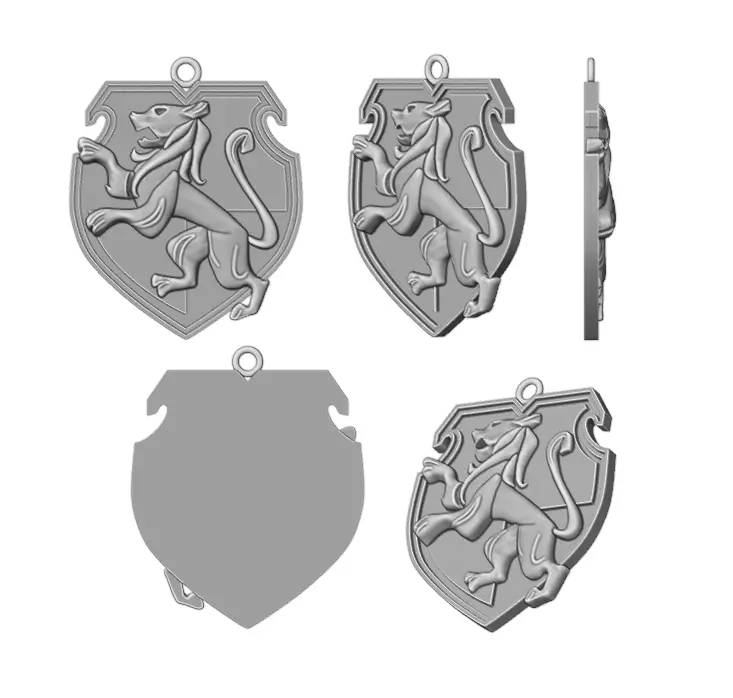 Hogwarts Legacy pendant Gryffindor 3D print model