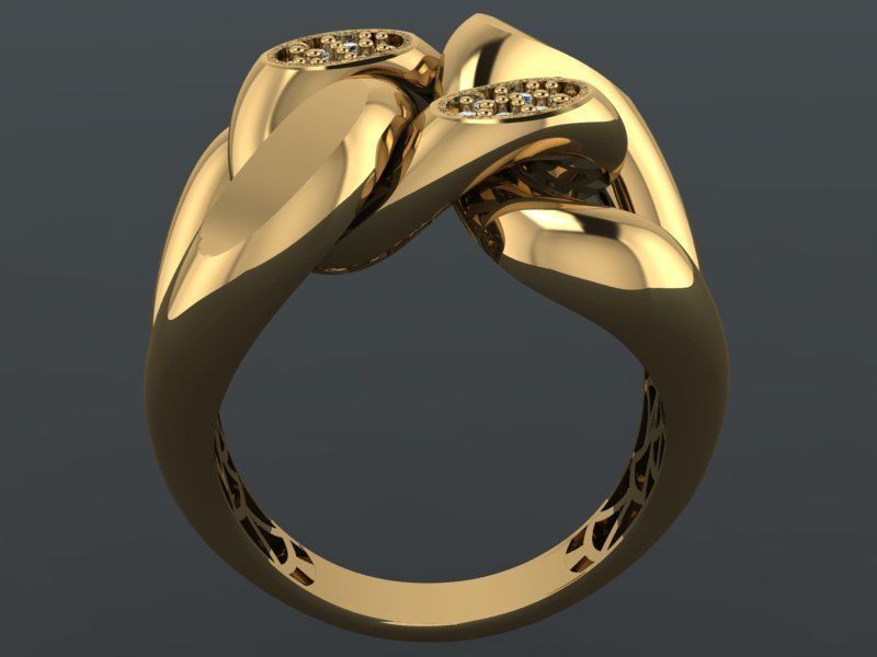 cuban jewlery full  set  3D print model_12