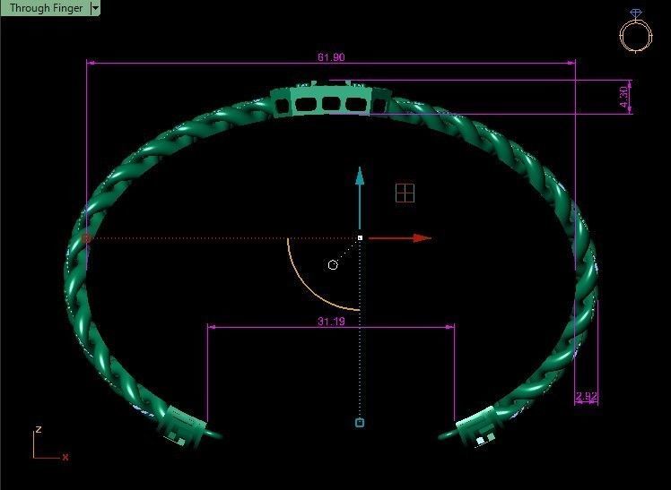 cuban jewlery full  set  3D print model_15