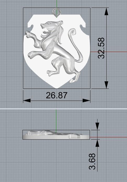 Hogwarts Legacy  coat of arms pendants 3D Model Collection_7