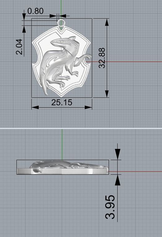 Hogwarts Legacy  coat of arms pendants 3D Model Collection_8