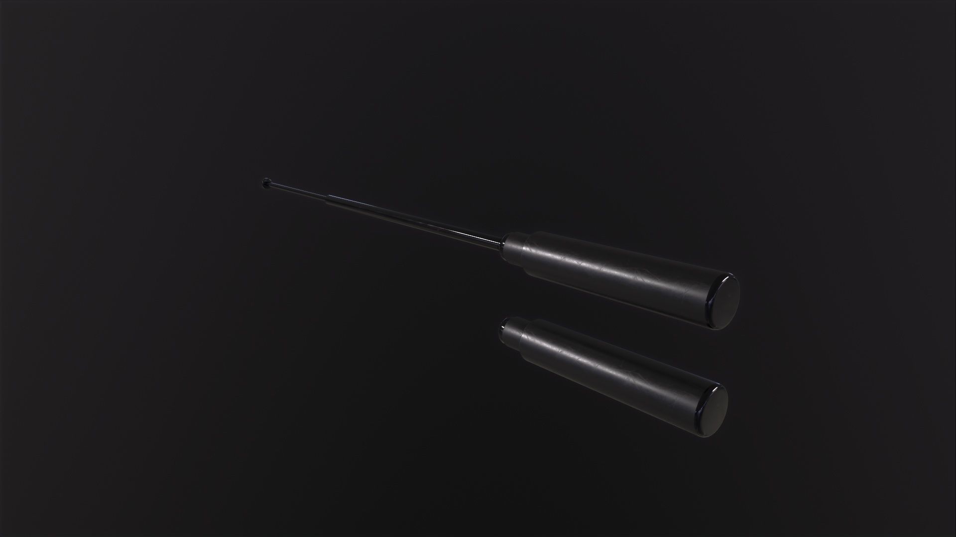 Police Metal Stick 3D Model Low-poly 3D model_2