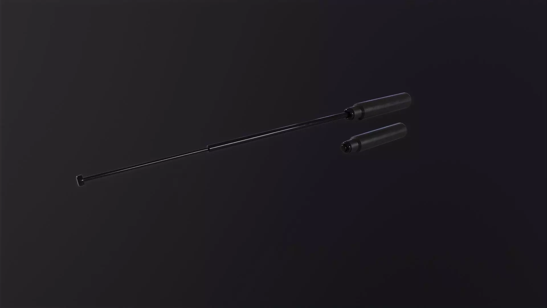 Police Metal Stick 3D Model Low-poly 3D model_0