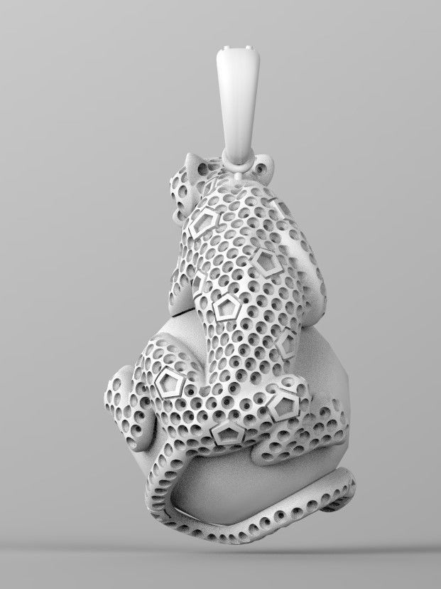pendant panther 3D print model_4
