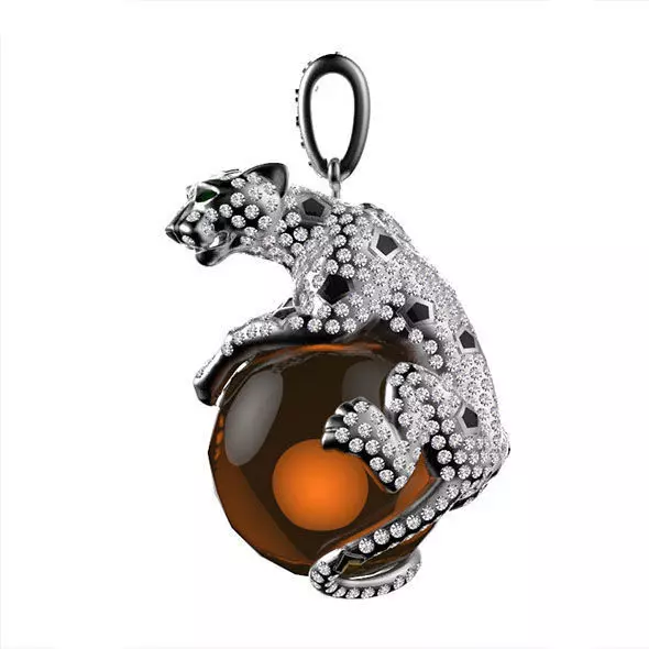 pendant panther 3D print model_0