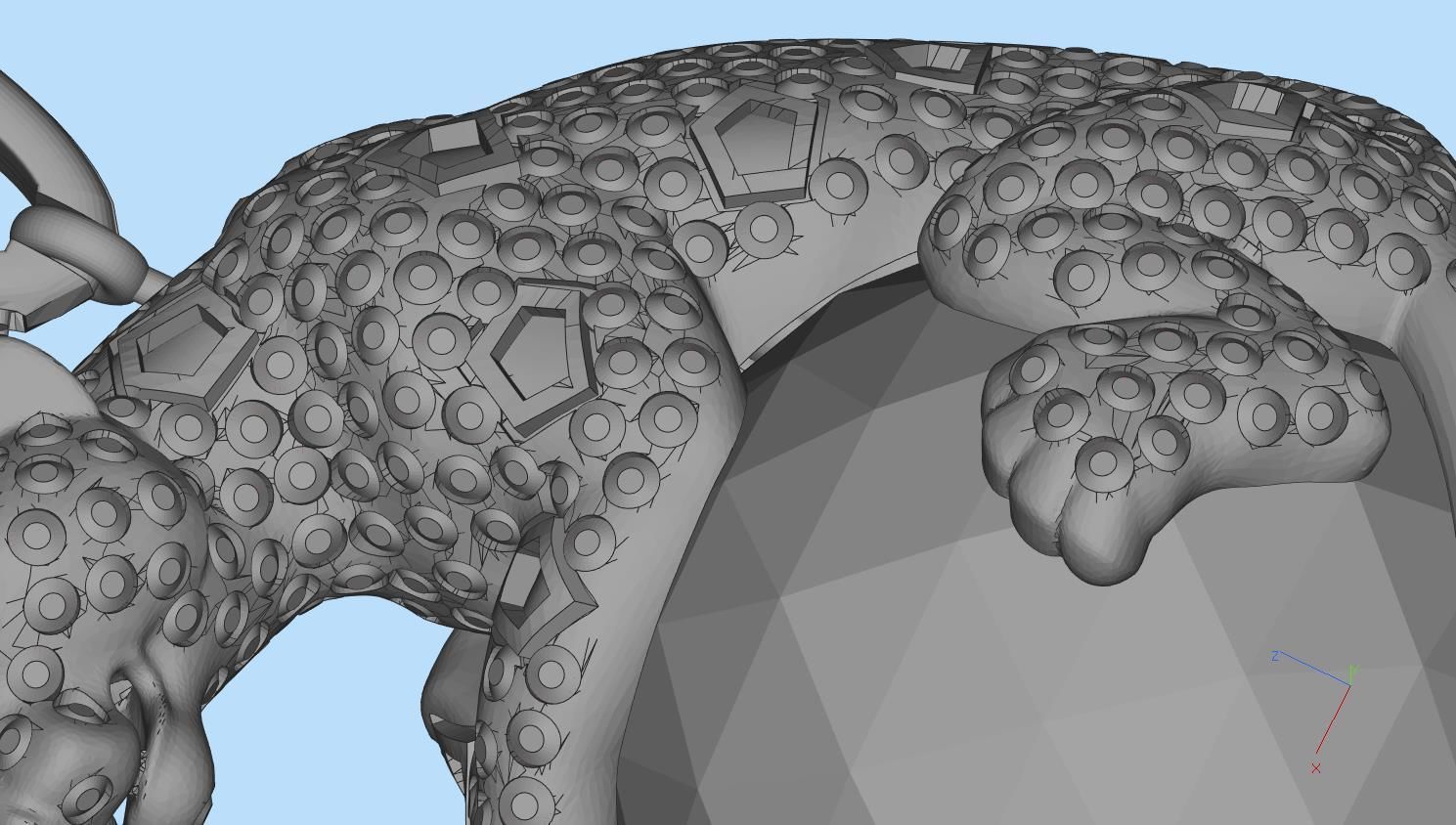 pendant panther 3D print model_19