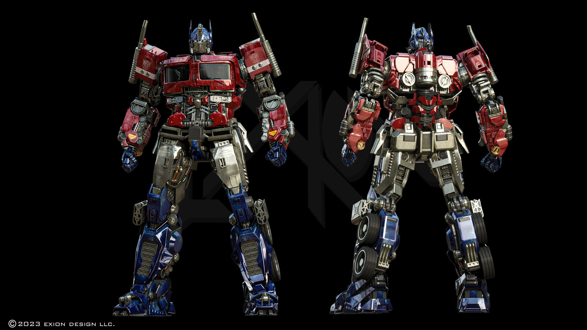 Transformers Optimus Prime Bumblebee Movie ver 3D model_8