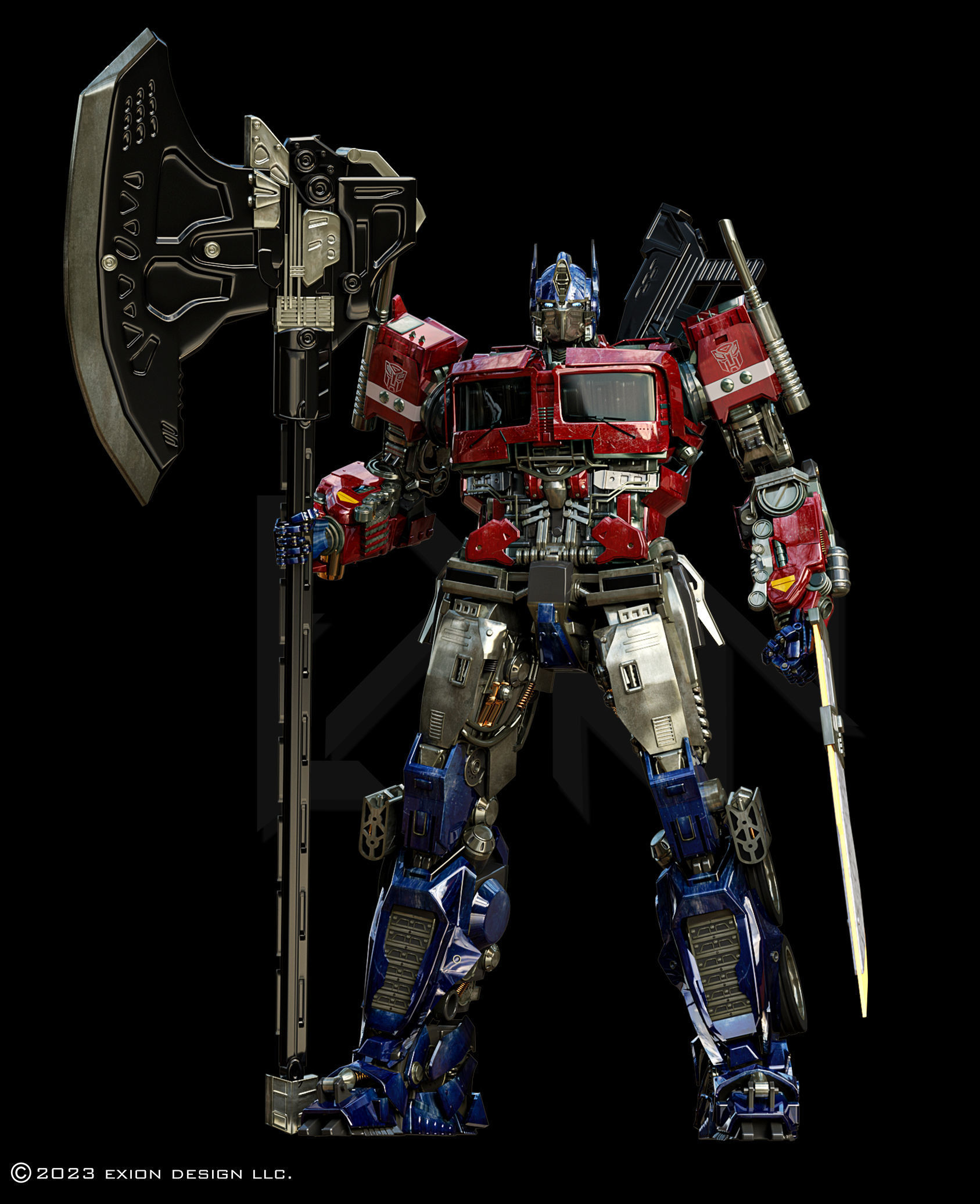 Transformers Optimus Prime Bumblebee Movie ver 3D model_9