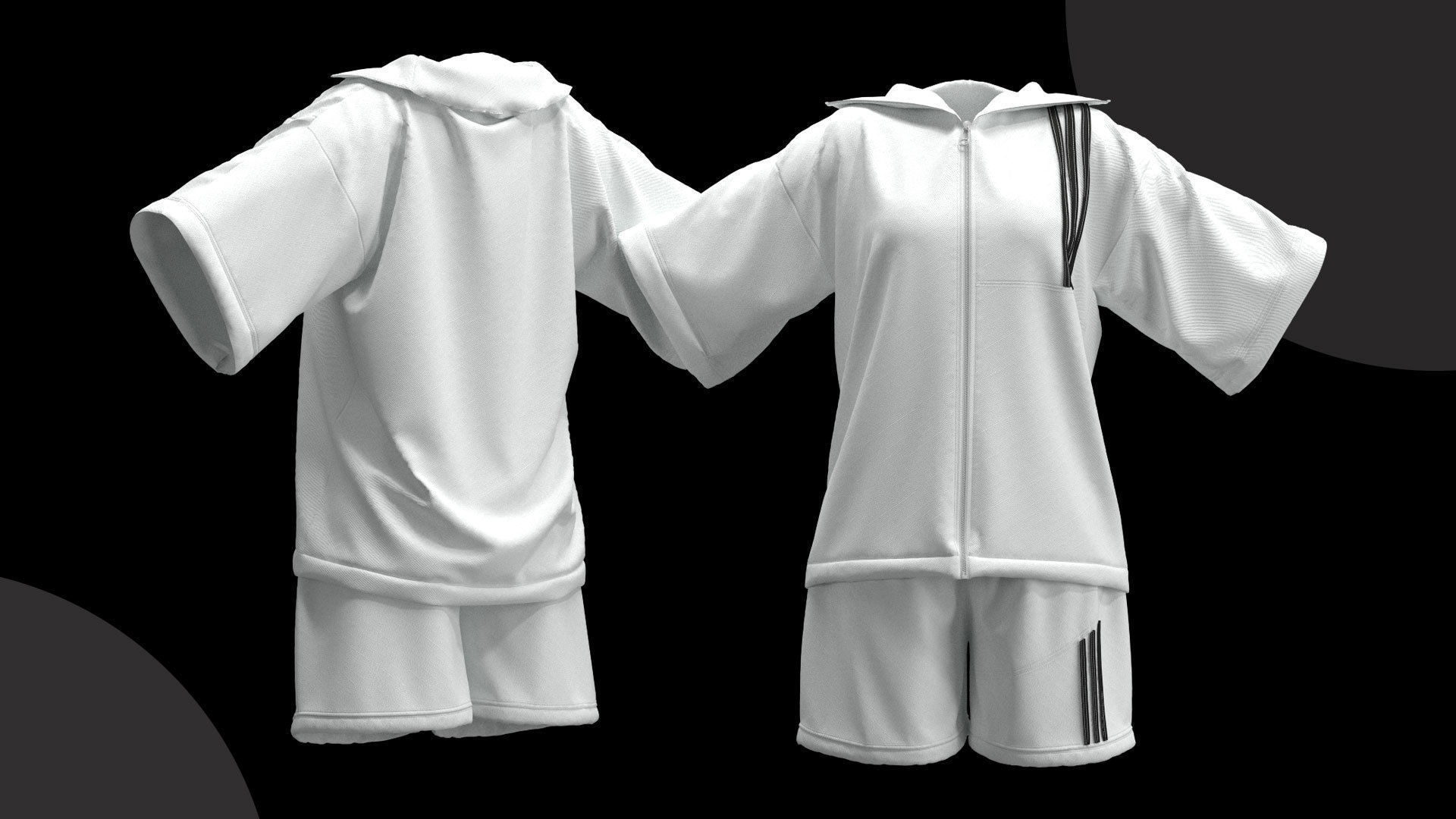 13 Different Styles of Female cartoon character clothing Vol 4 3D model_23