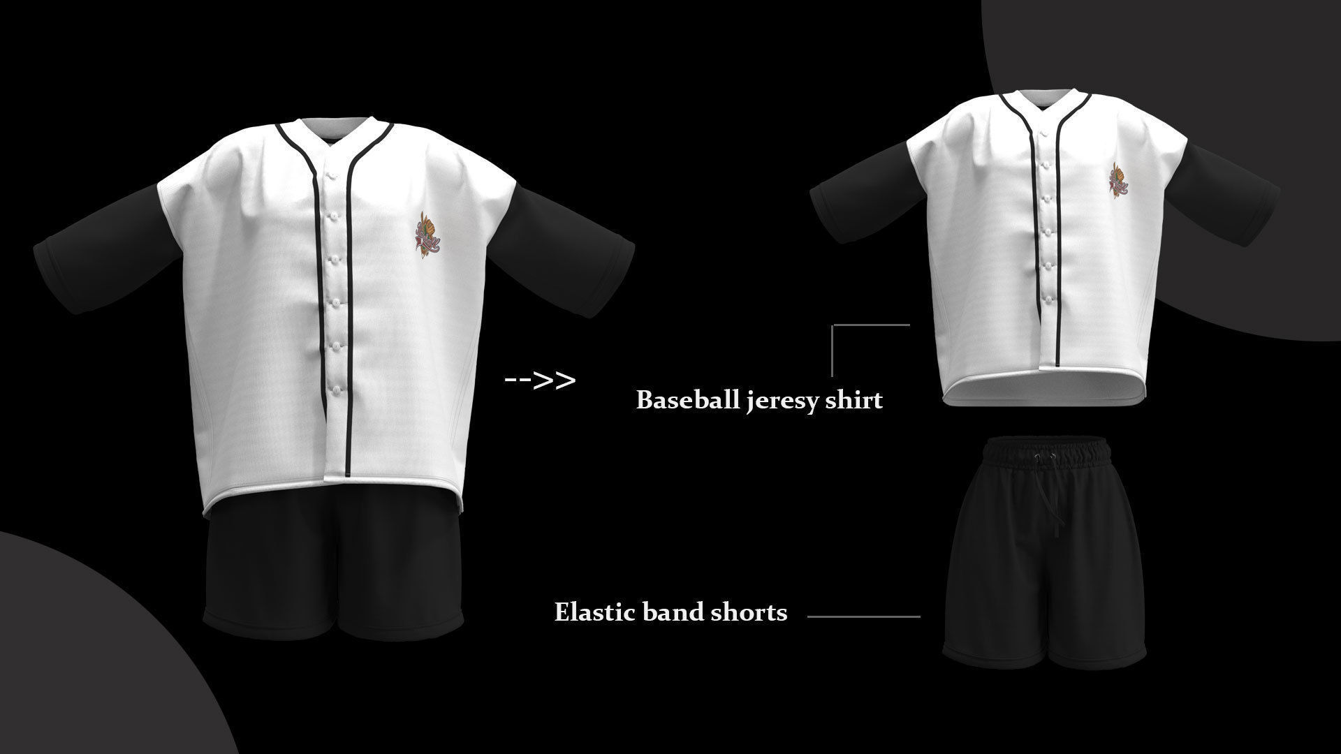 13 Different Styles of Female cartoon character clothing Vol 4 3D model_27