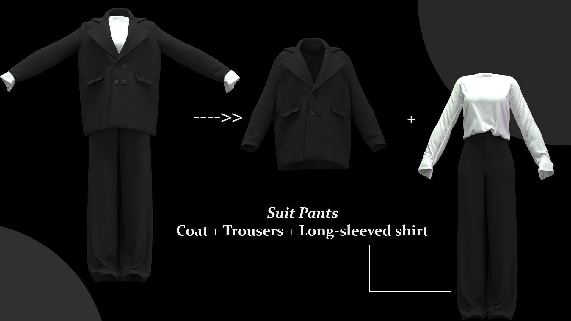 13 Different Styles of Female cartoon character clothing Vol 4 3D model_3