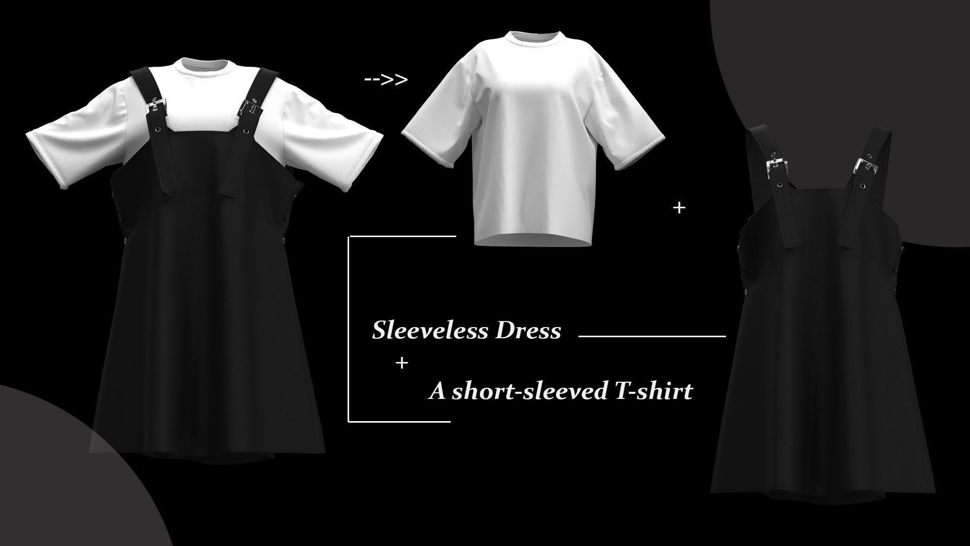 13 Different Styles of Female cartoon character clothing Vol 4 3D model_6