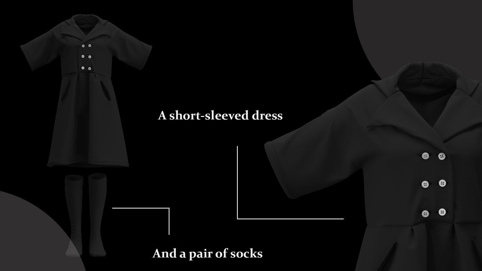 13 Different Styles of Female cartoon character clothing Vol 4 3D model_10