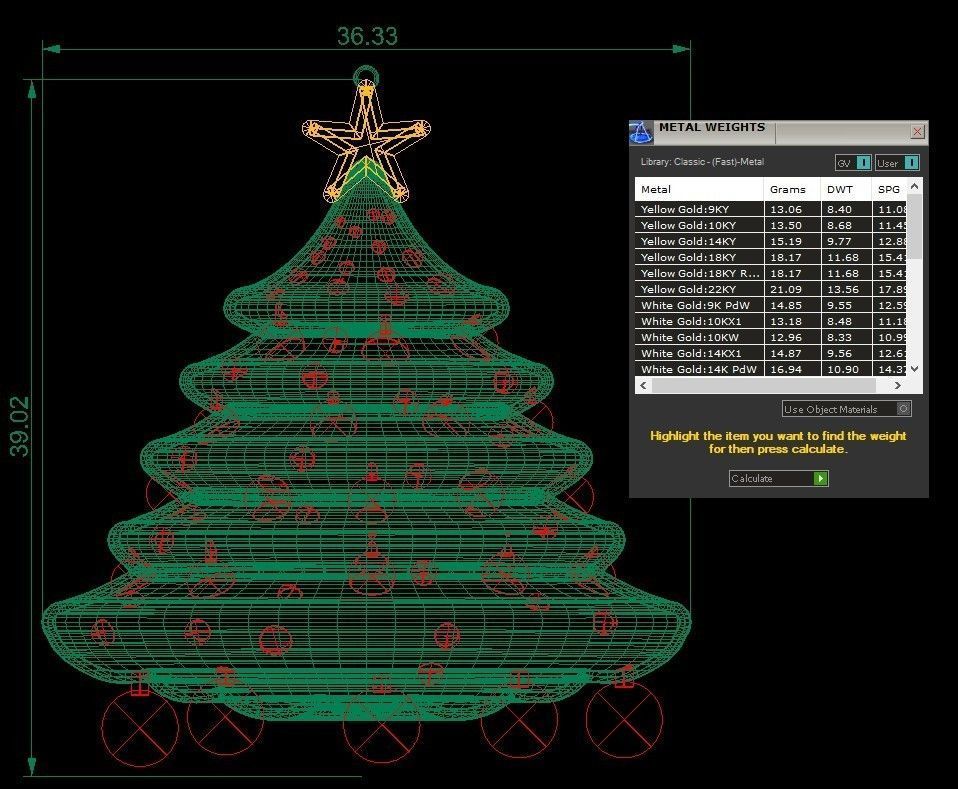 Christmas Tree Pendant 3D print model_3