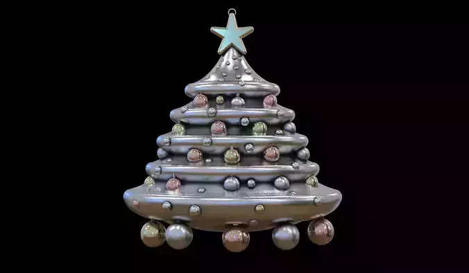 Christmas Tree Pendant 3D print model