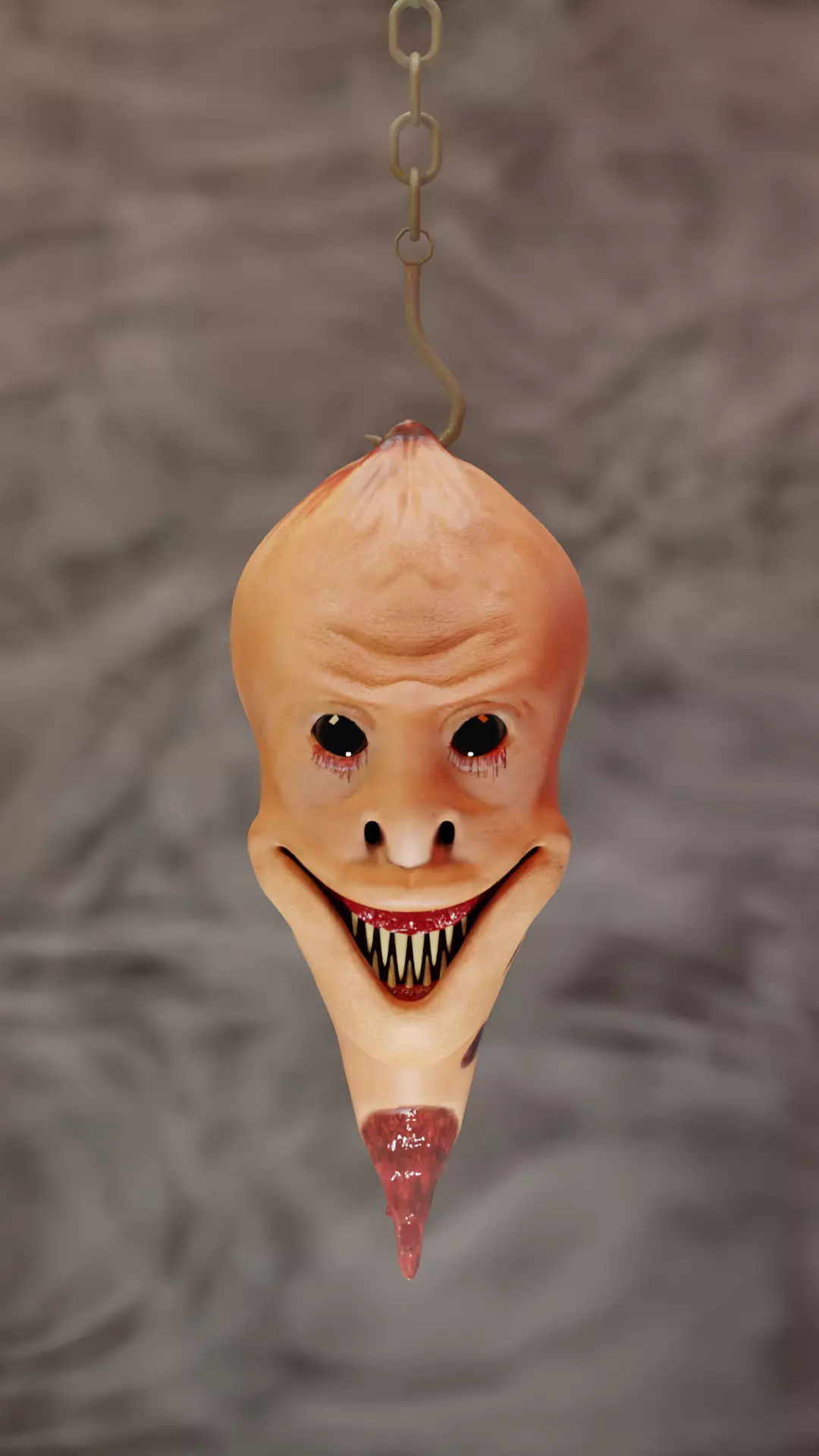 Hanging head Low-poly 3D model