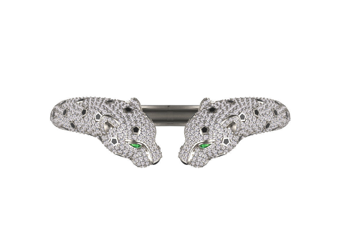 bracelet  panther 3D print model_2