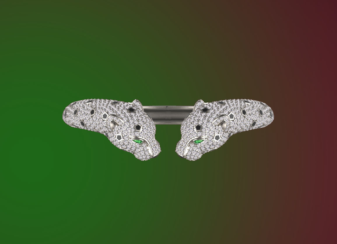 bracelet  panther 3D print model_13