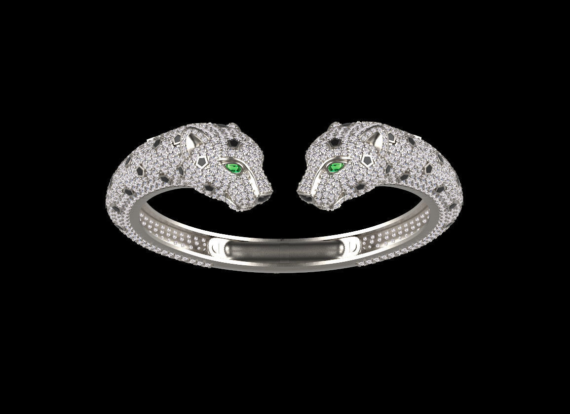 bracelet  panther 3D print model_18