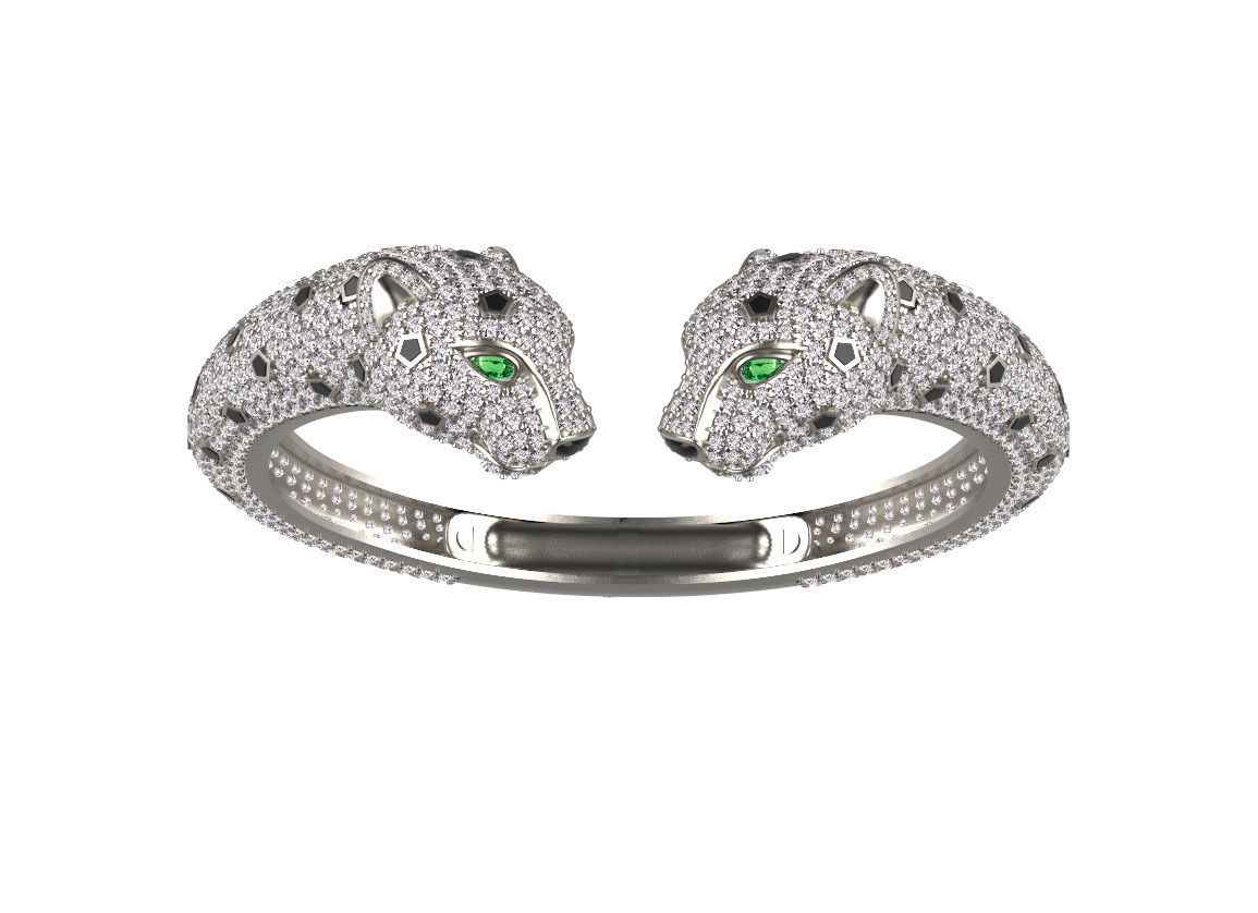 bracelet  panther 3D print model_1