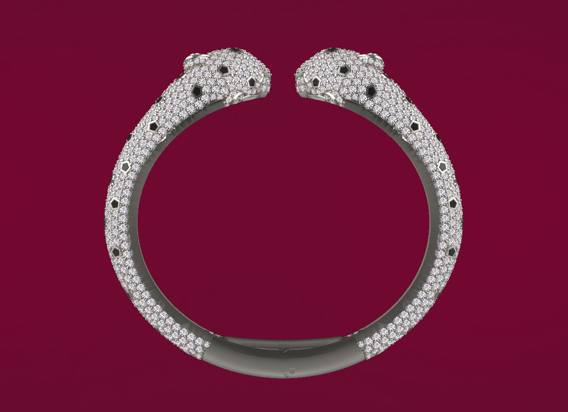 bracelet  panther 3D print model_14