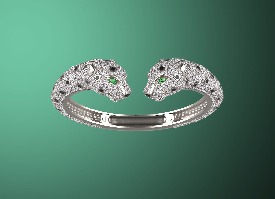 bracelet  panther 3D print model_15