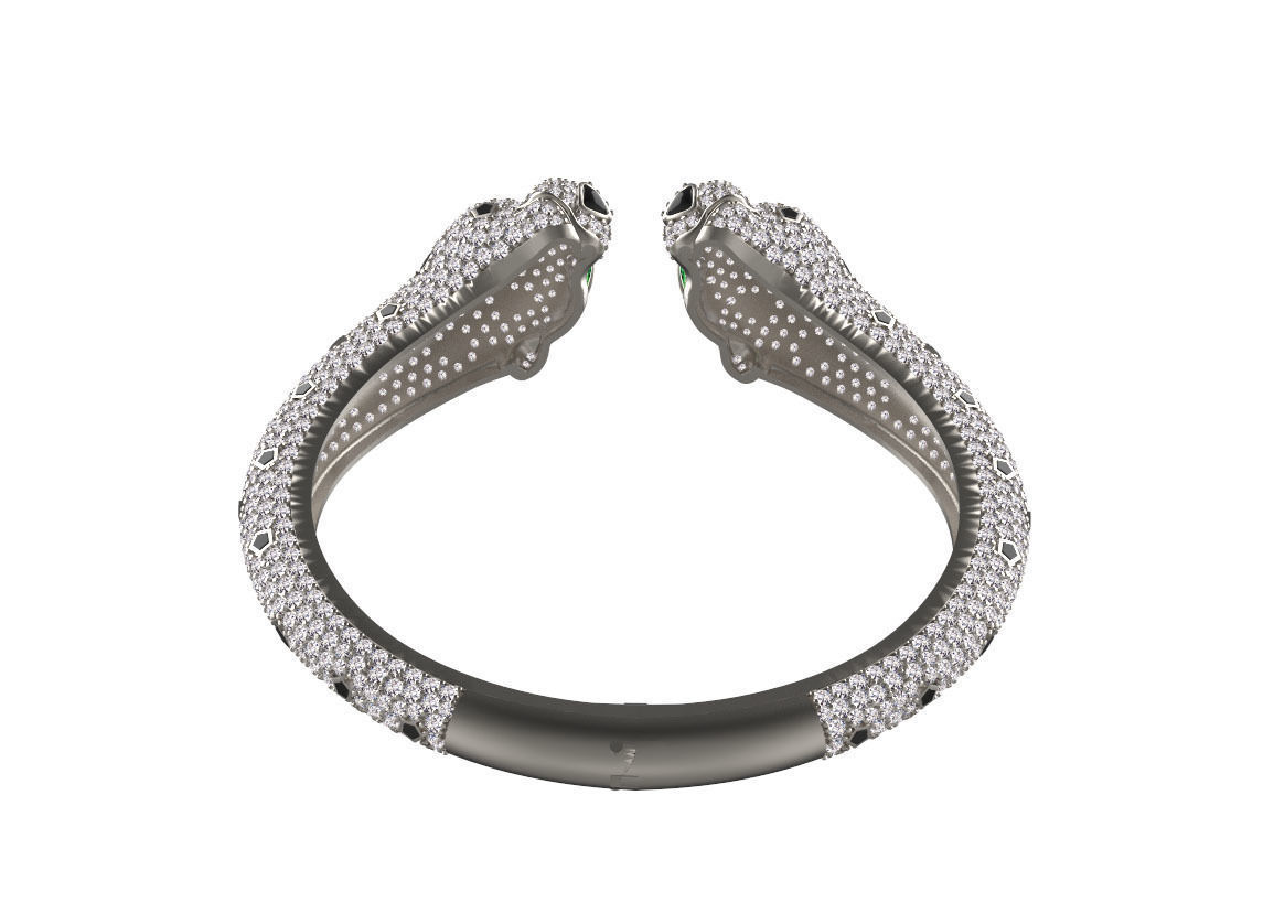 bracelet  panther 3D print model_11
