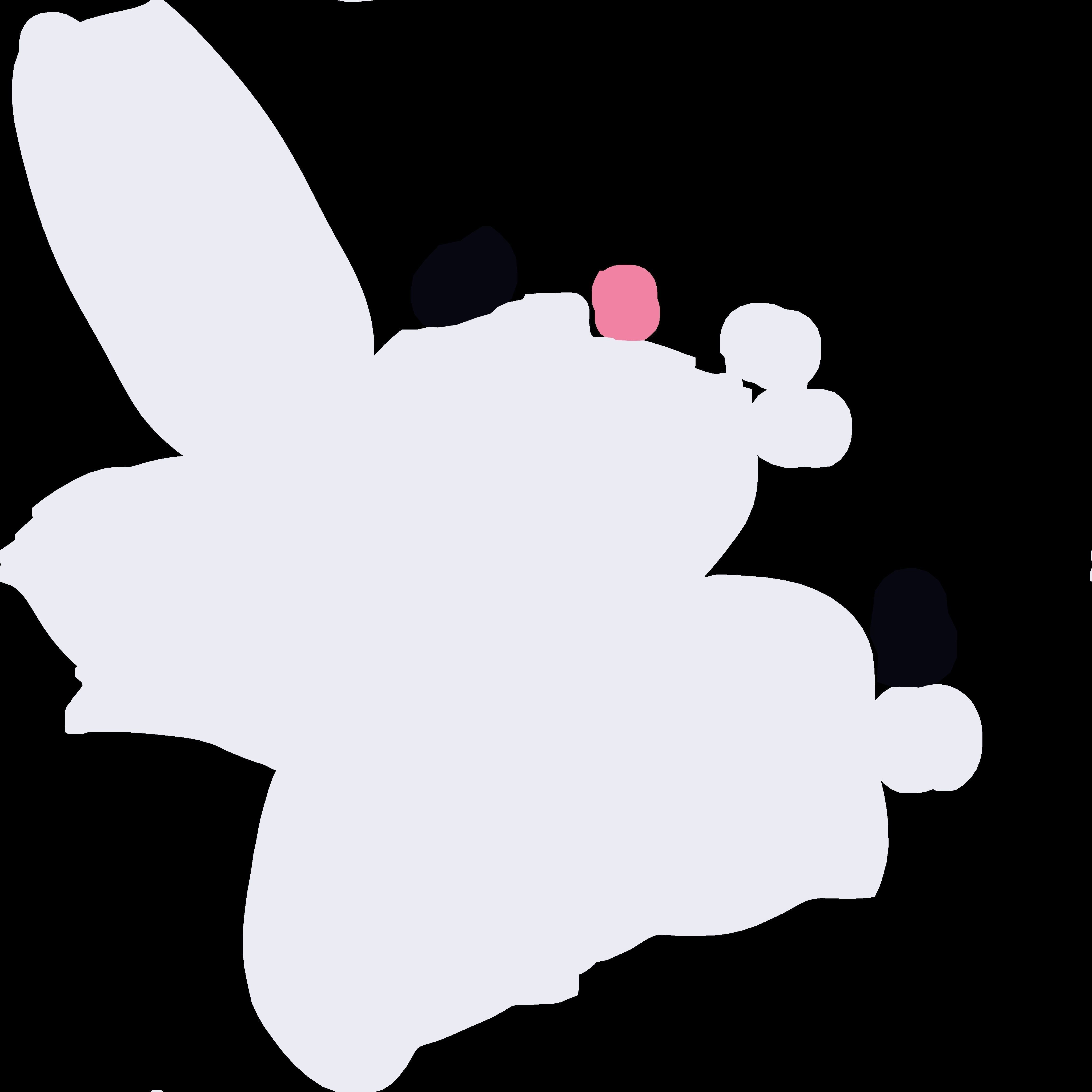 White cute cat  Low-poly 3D model_8