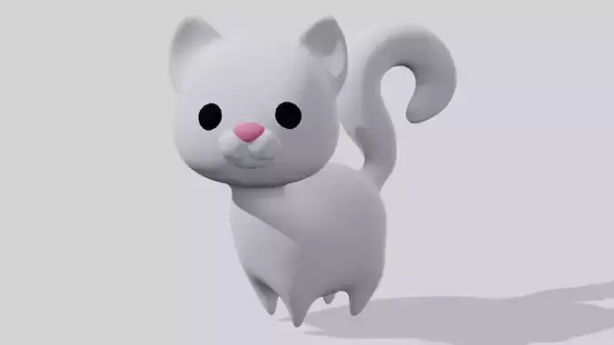 White cute cat 
