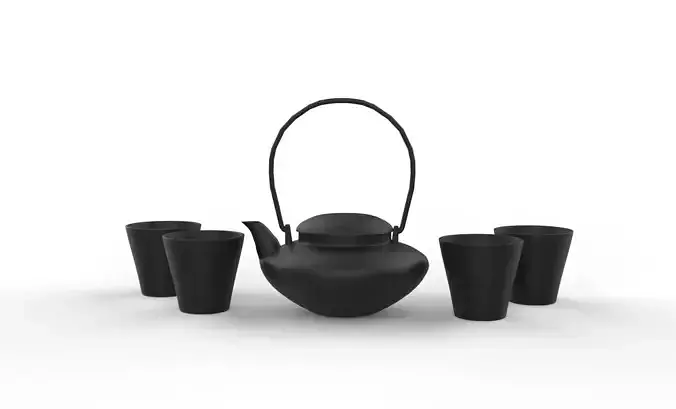 tea pot Low-poly 3D model