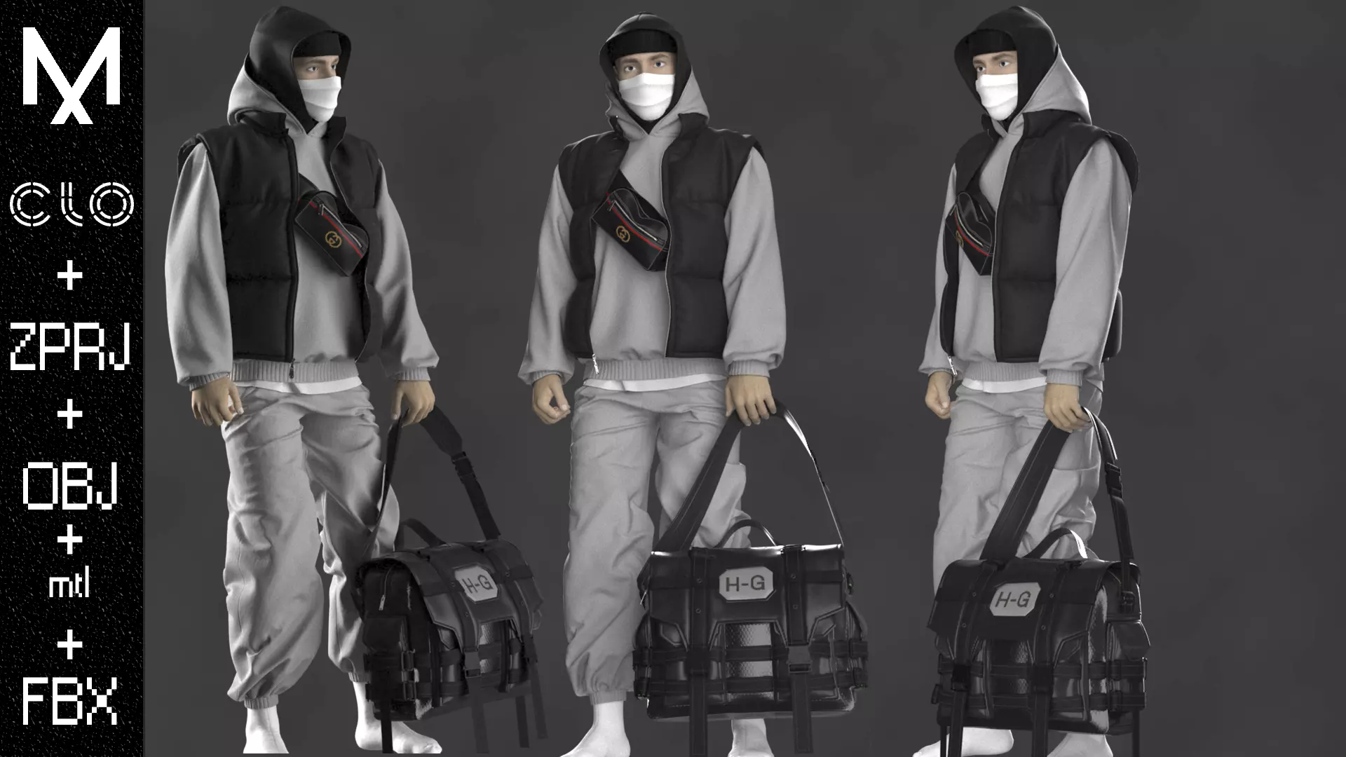 NEW CONCEPT OUTFIT MALE OBJ mtl FBX ZPRJ 3D model_0