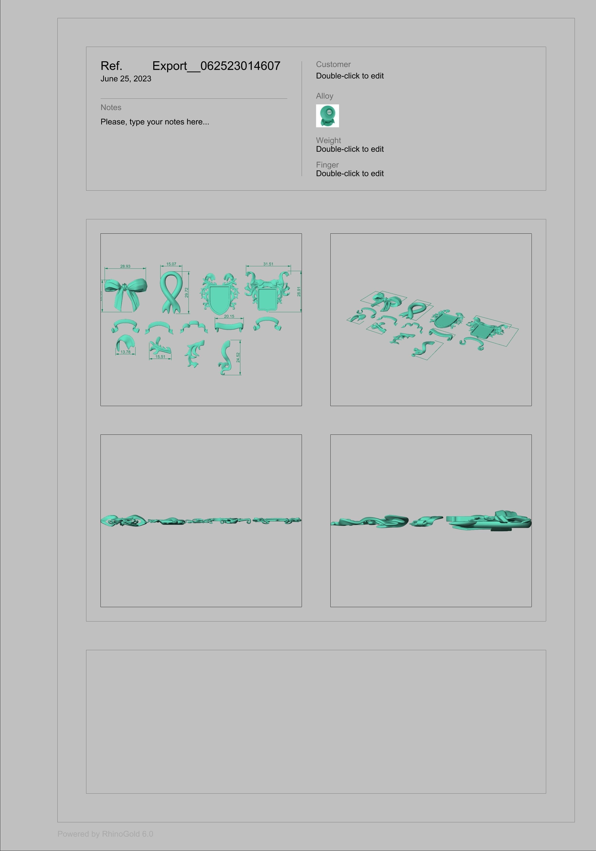 Various Ribbon Collection elements 3D print model_21