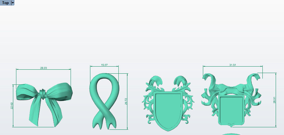 Various Ribbon Collection elements 3D print model_20