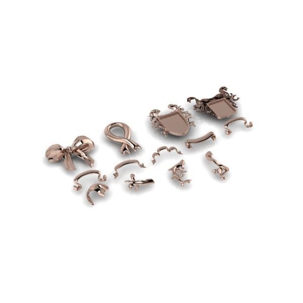 Various Ribbon Collection elements 3D print model_9