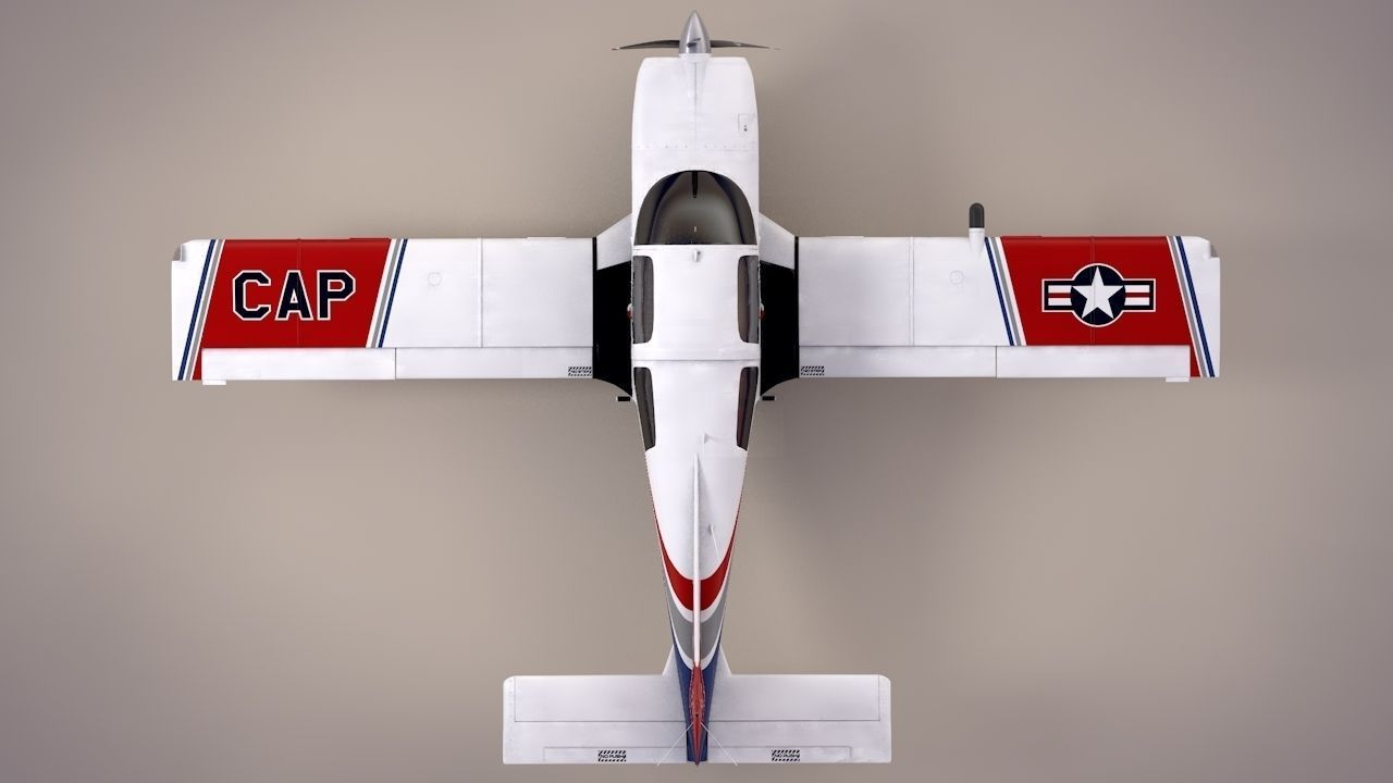 Civil Air Patrol Grumman Cheetah Low-poly 3D model_3