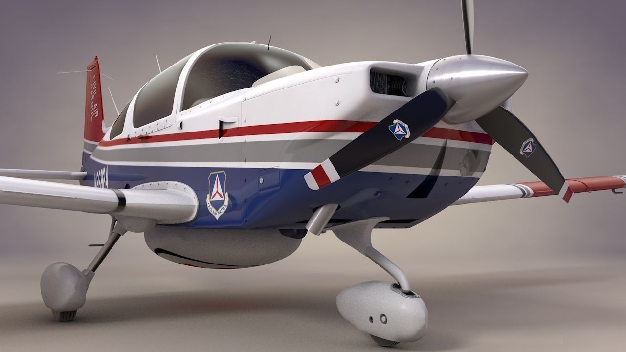Civil Air Patrol Grumman Cheetah Low-poly 3D model_8