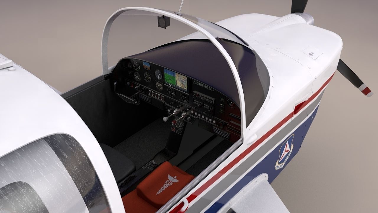 Civil Air Patrol Grumman Cheetah Low-poly 3D model_10