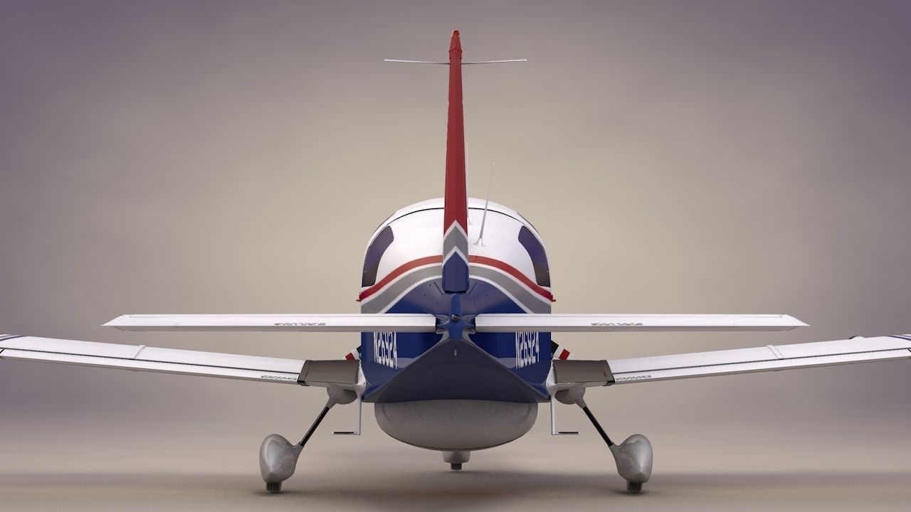Civil Air Patrol Grumman Cheetah Low-poly 3D model_4