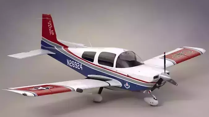 Civil Air Patrol Grumman Cheetah Low-poly 3D model