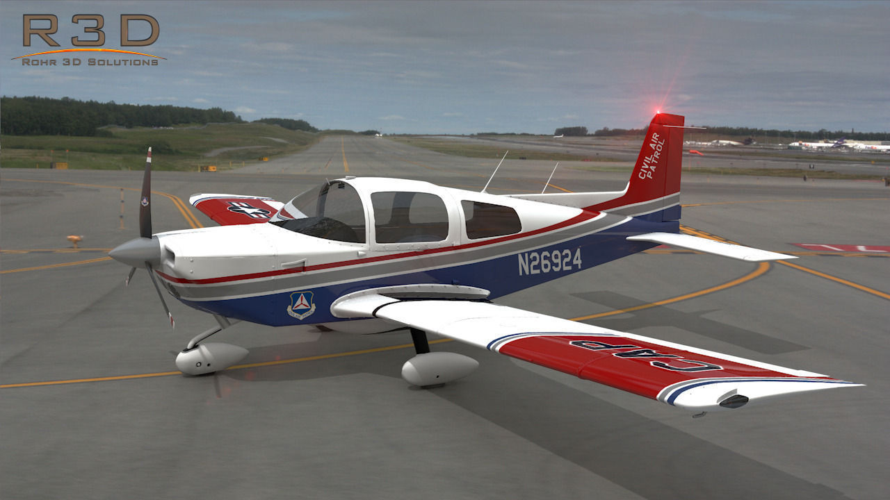 Civil Air Patrol Grumman Cheetah Low-poly 3D model_15
