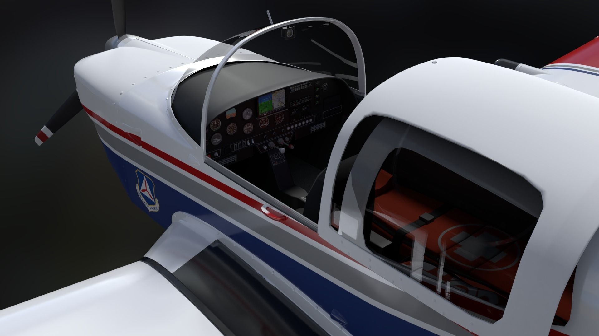 Civil Air Patrol Grumman Cheetah Low-poly 3D model_18