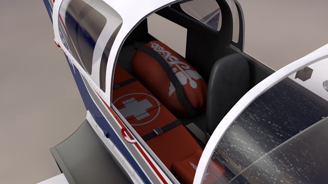 Civil Air Patrol Grumman Cheetah Low-poly 3D model_13