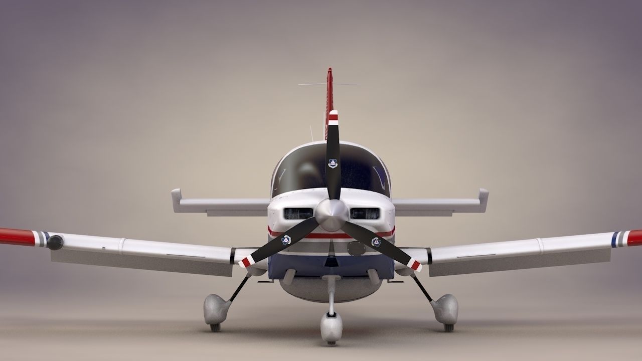 Civil Air Patrol Grumman Cheetah Low-poly 3D model_7