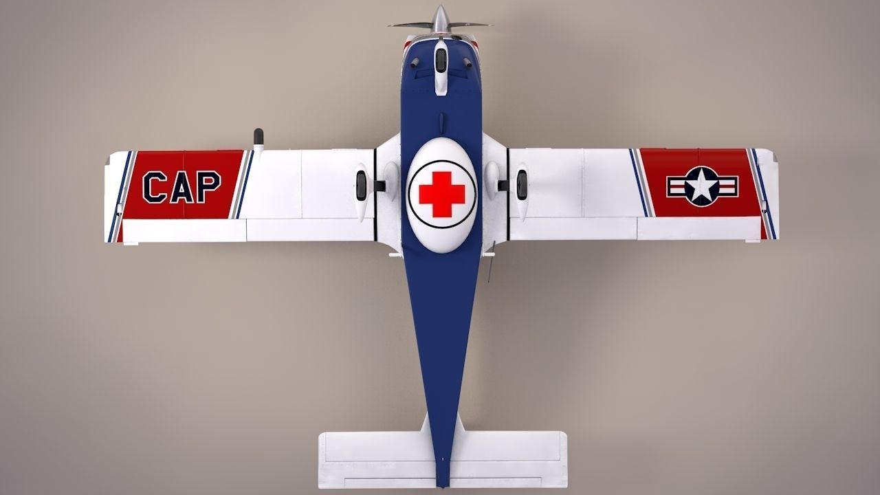 Civil Air Patrol Grumman Cheetah Low-poly 3D model_12