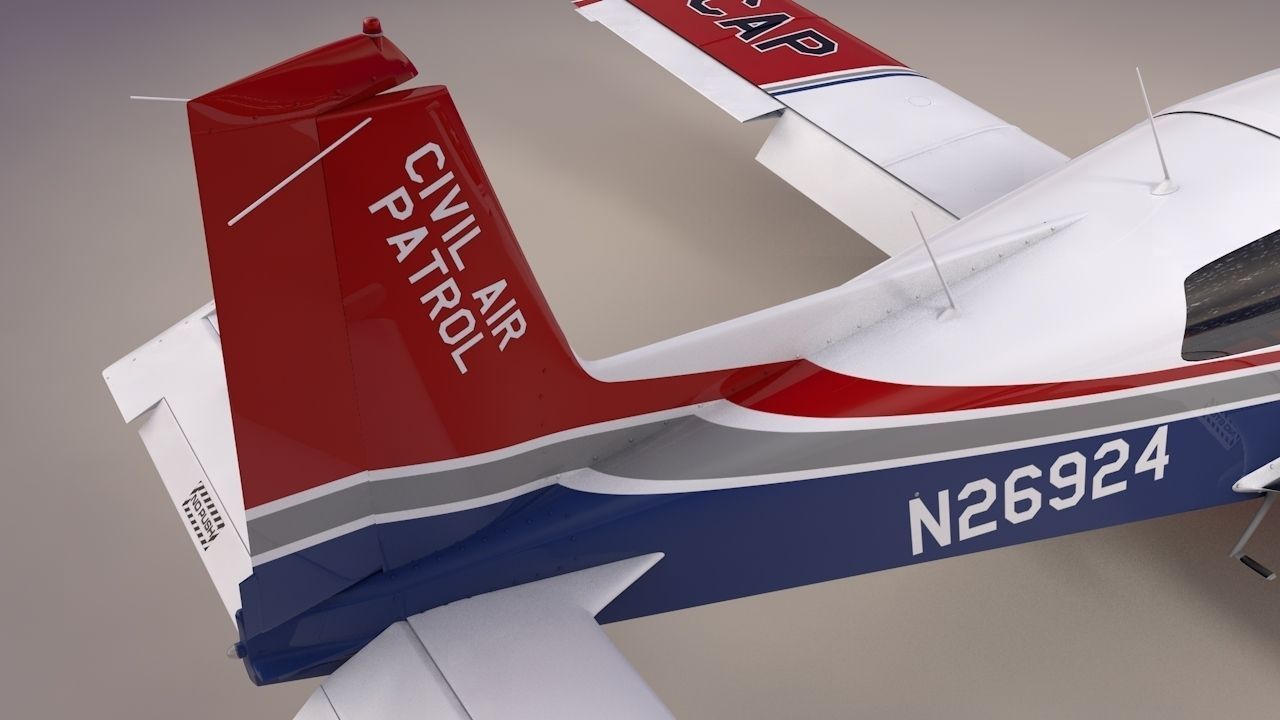 Civil Air Patrol Grumman Cheetah Low-poly 3D model_11