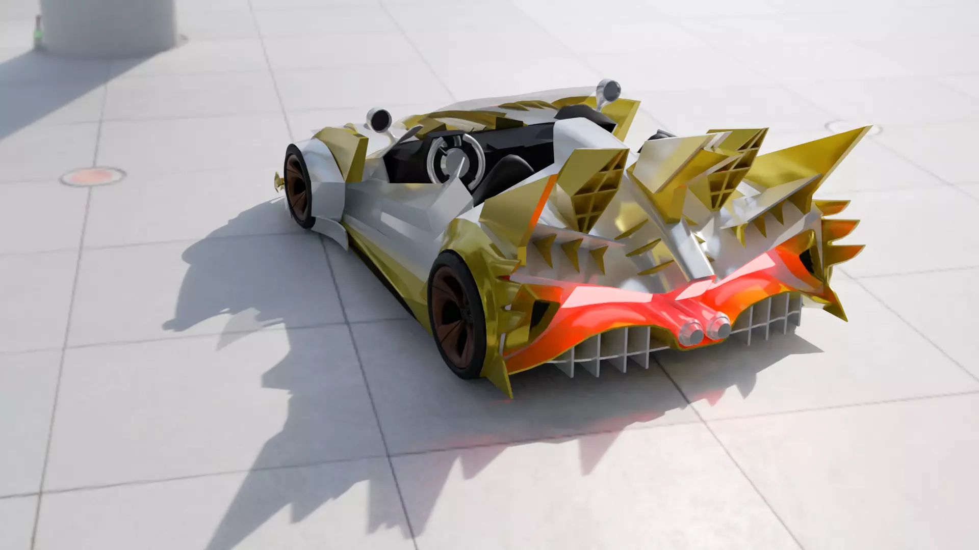 fantasy car Free low-poly 3D model